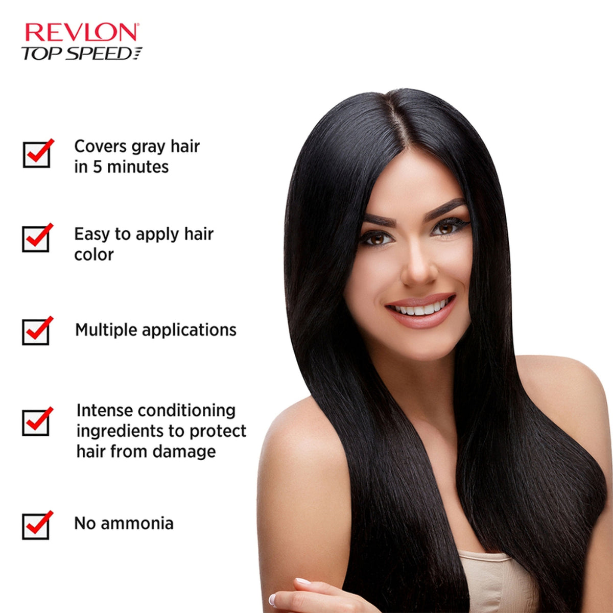 Revlon Top Speed Hair color Woman- Dark Brown 65