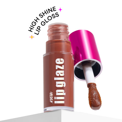 Nykaa Lip Glaze High Shine and Pigment Lip Gloss Oil Lip Glaze - Chai