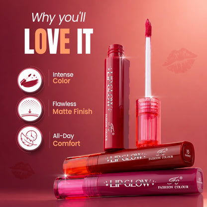 FASHION COLOUR Pretty Lip Glow Liquid Lipstick - Lavender