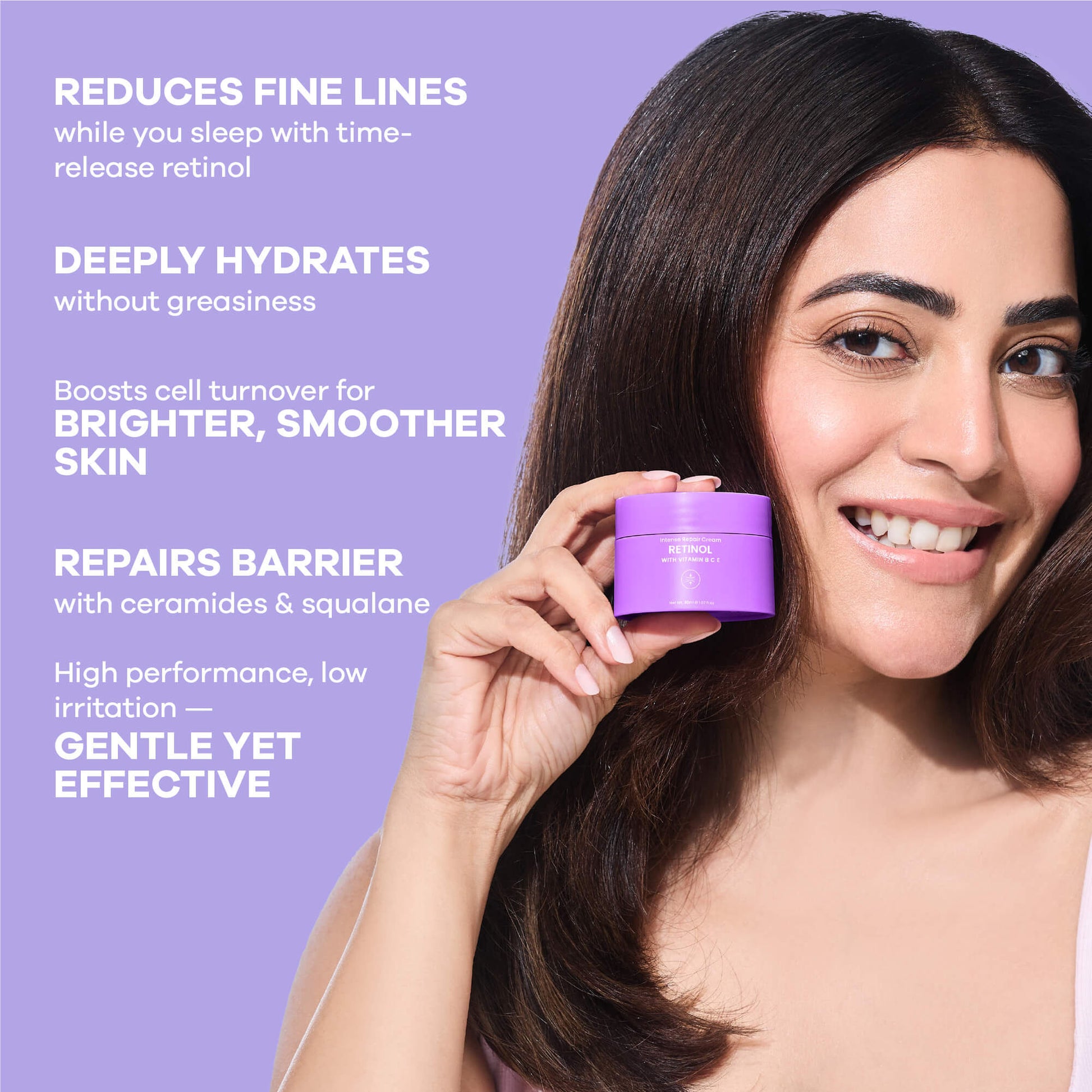 Earth Rhythm Retinol Intense Repair Night Cream, Firms Skin and Fades Premature Wrinkles