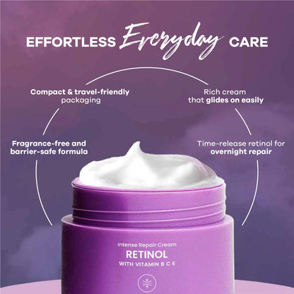 Earth Rhythm Retinol Intense Repair Night Cream, Firms Skin and Fades Premature Wrinkles