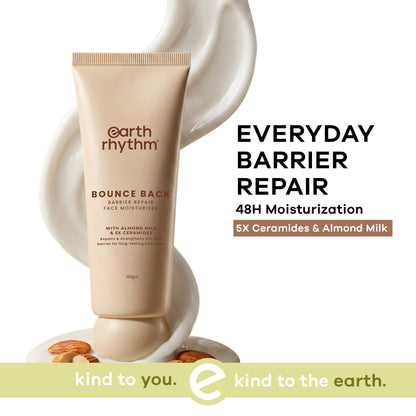 Earth Rhythm Bounce Back Barrier Repair Face Cream With Almond Milk & 5X Ceramides-48H Hydration