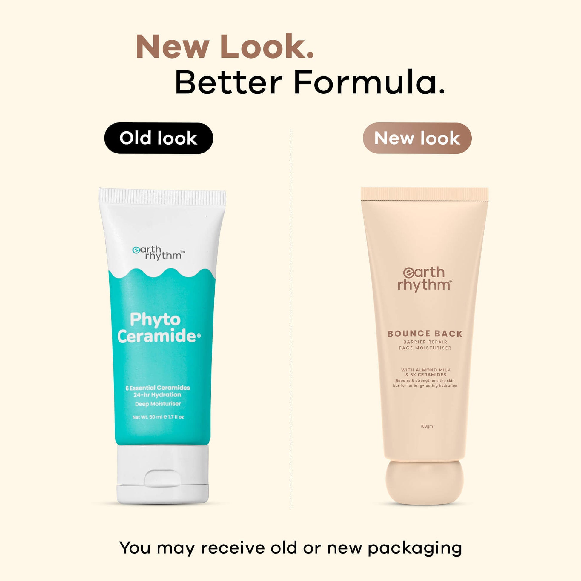 Earth Rhythm Bounce Back Barrier Repair Face Cream With Almond Milk & 5X Ceramides-48H Hydration