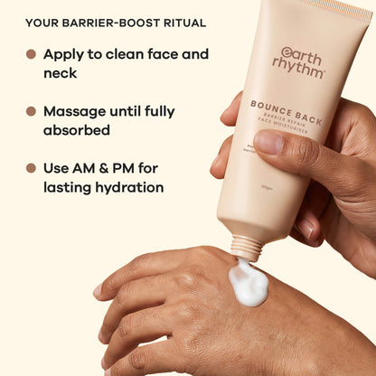 Earth Rhythm Bounce Back Barrier Repair Face Cream With Almond Milk & 5X Ceramides-48H Hydration