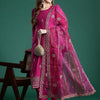 Dhiyona IE Floral Embroidered Sequinned Kurta With Trousers & Dupatta