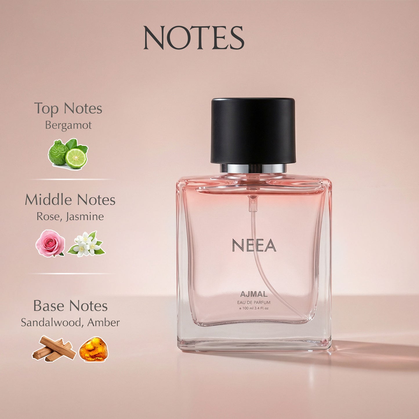 Ajmal Neea Women Perfume Floral Rose & White Musk Notes EDP