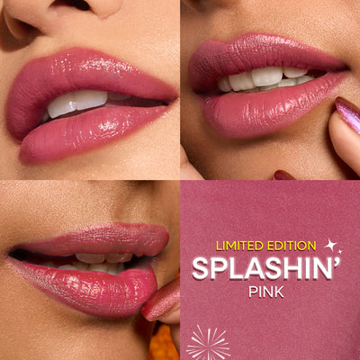 Nykaa Ultra Silk Hydrating Satin Serum Creme Glitter Lipstick with Hyaluronic Acid - Splashin