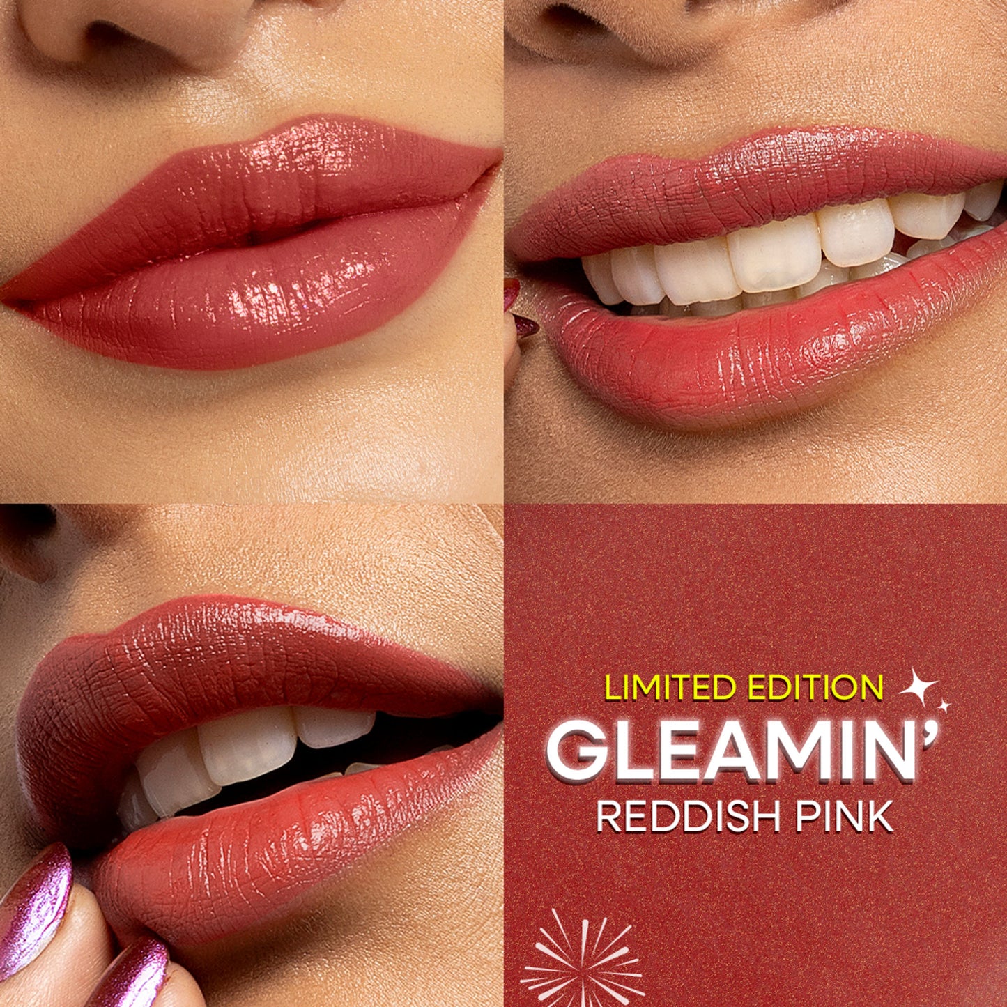 Nykaa Ultra Silk Hydrating Satin Serum Creme Glitter Lipstick with Hyaluronic Acid - Gleamin