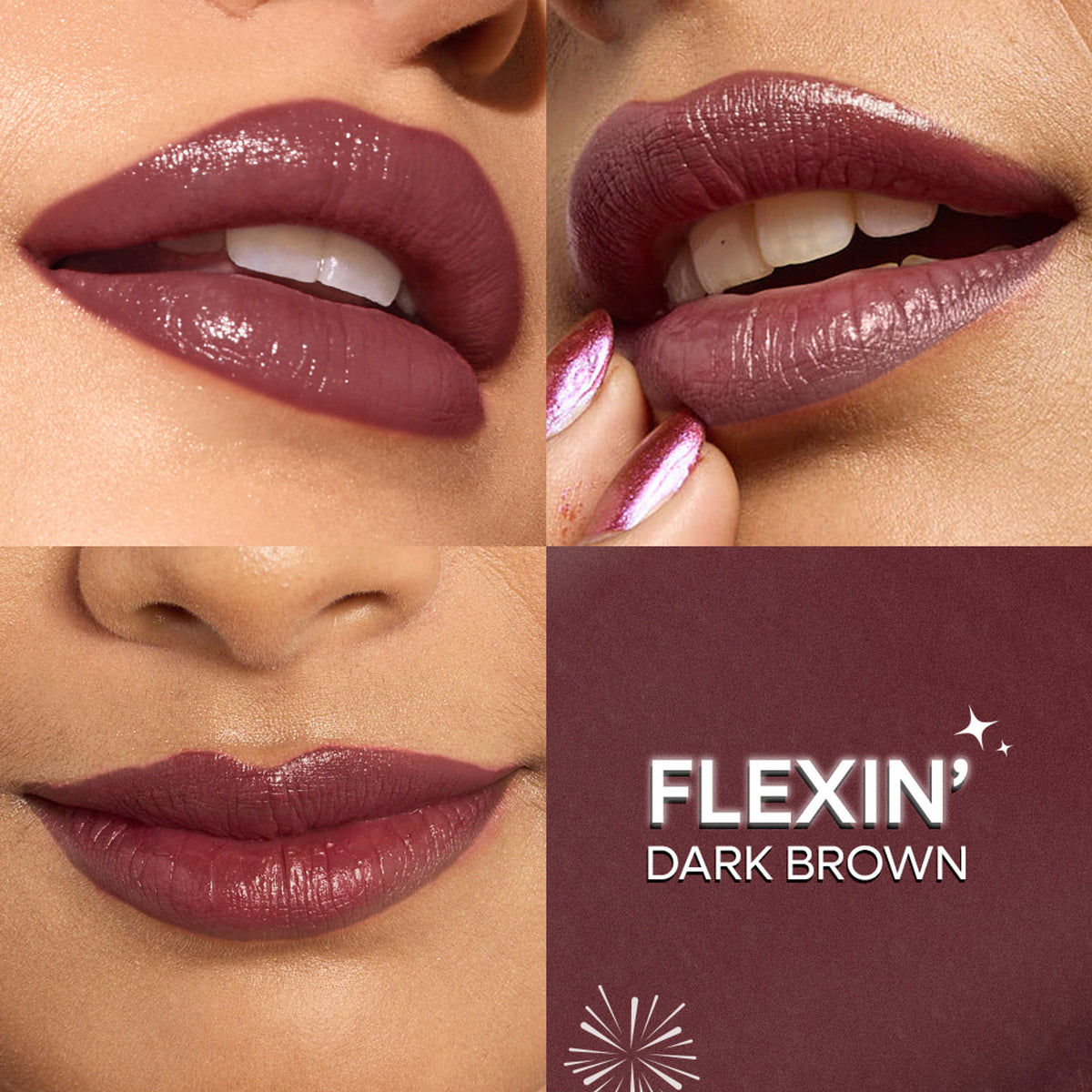 Nykaa Ultra Silk Hydrating Satin Serum Creme Glitter Lipstick in Flexin with hyaluronic acid, featuring a shimmering, smooth lip finish.