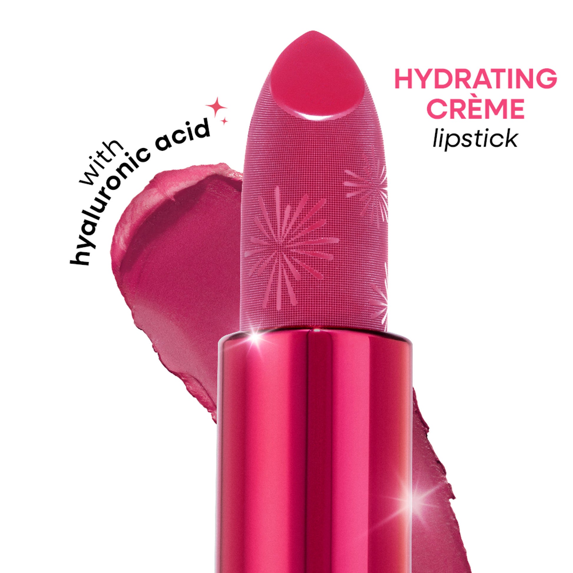 Nykaa Ultra Silk Hydrating Satin Serum Creme Glitter Lipstick with Hyaluronic Acid - Bangin