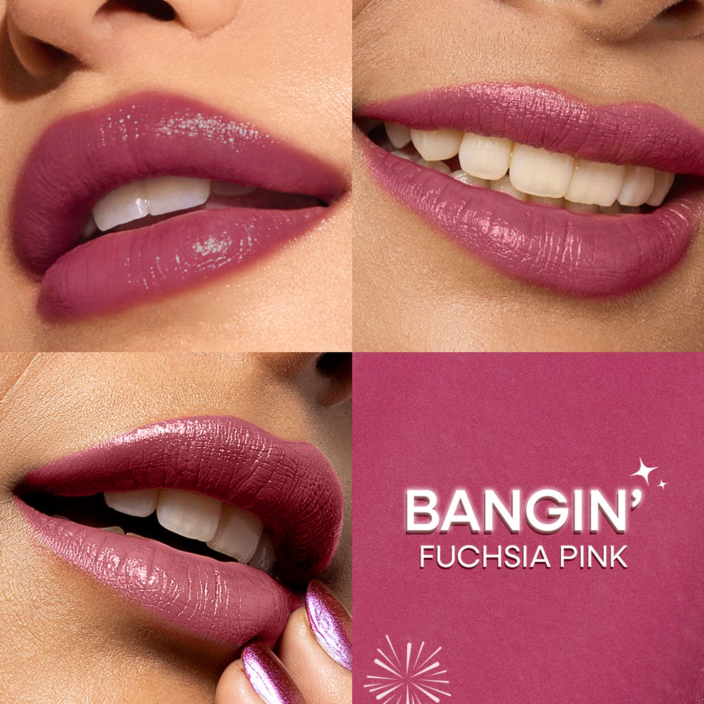 Nykaa Ultra Silk Hydrating Satin Serum Creme Glitter Lipstick with Hyaluronic Acid - Bangin
