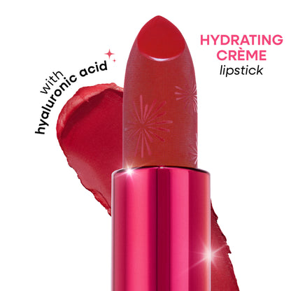 Nykaa Ultra Silk Hydrating Satin Serum Creme Glitter Lipstick with Hyaluronic Acid - Winnin