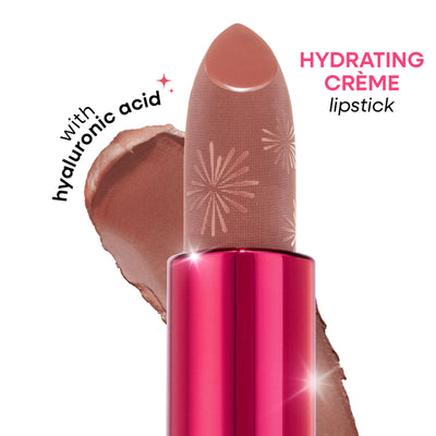 Nykaa Ultra Silk Hydrating Satin Serum Creme Glitter Lipstick with Hyaluronic Acid - Werkin