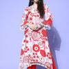 Indyancart VA Women's Printed A-Line Kurta with Trousers