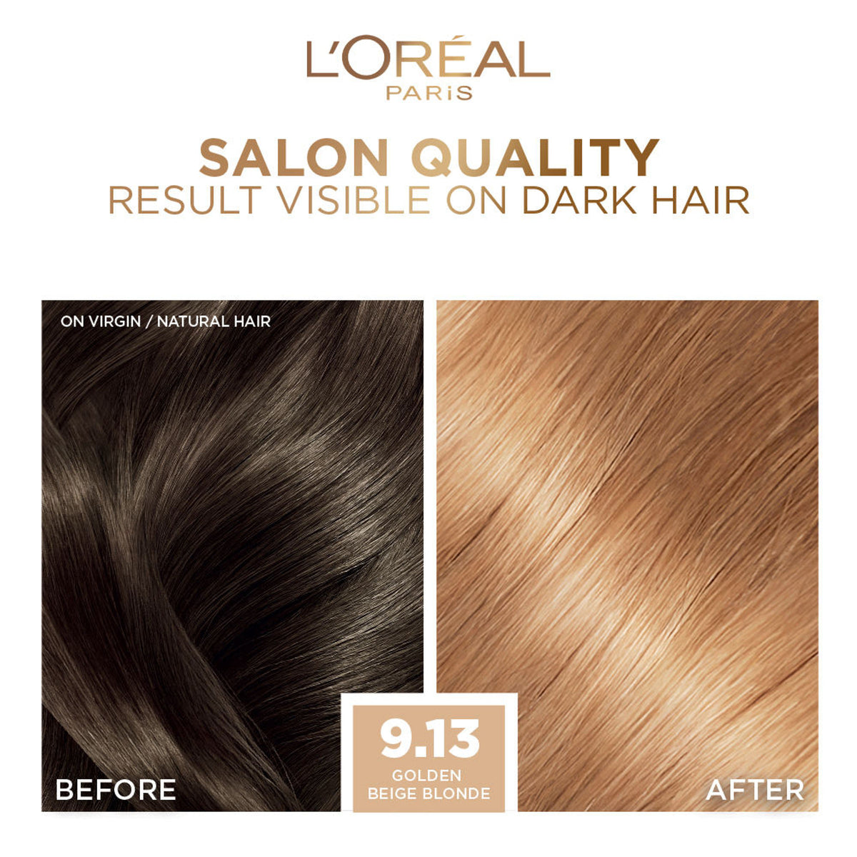 L'Oreal Paris Excellence Fashion Hair Color - Shade 9.13 Golden Beige Blonde