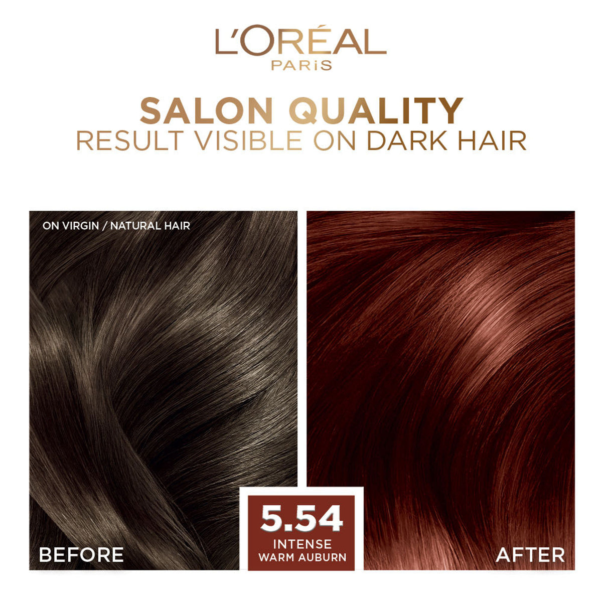 L'Oreal Paris Excellence Fashion Hair Color - Shade 5.54 Intense Warm Auburn