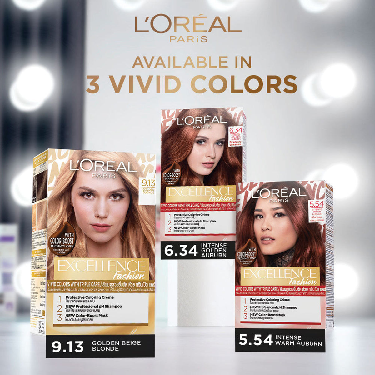 L'Oreal Paris Excellence Fashion Hair Color - Shade 5.54 Intense Warm Auburn