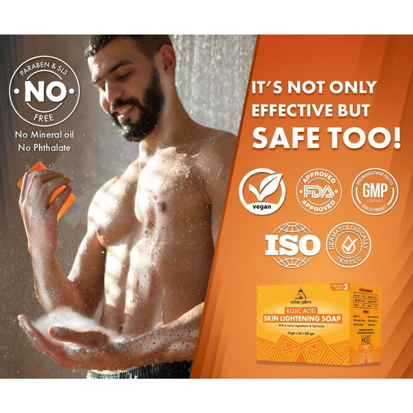 UrbanGabru Kojic Acid Skin Lightening Soap - Pack Of 3