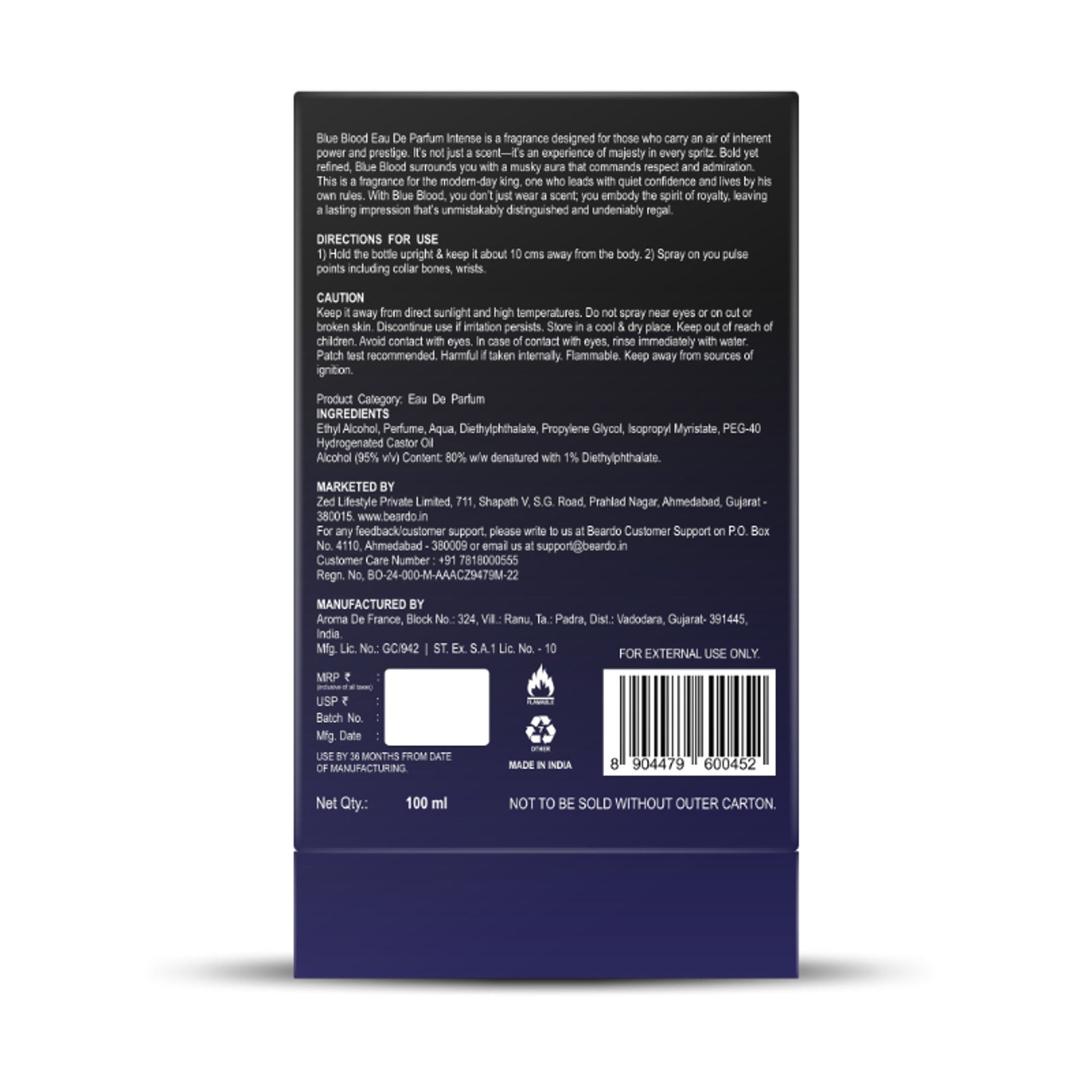 Beardo Blue Blood Eau De Parfum