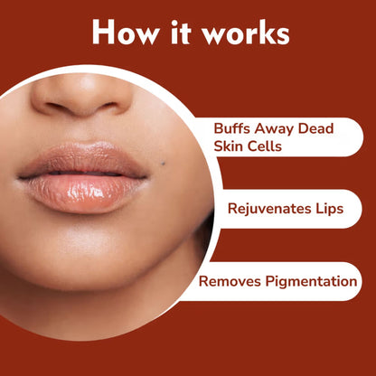DERMISTRY Coffee Lip Scrub Balm For Lightening Pigmentation Dark Pigmented Dry Chapped Lips