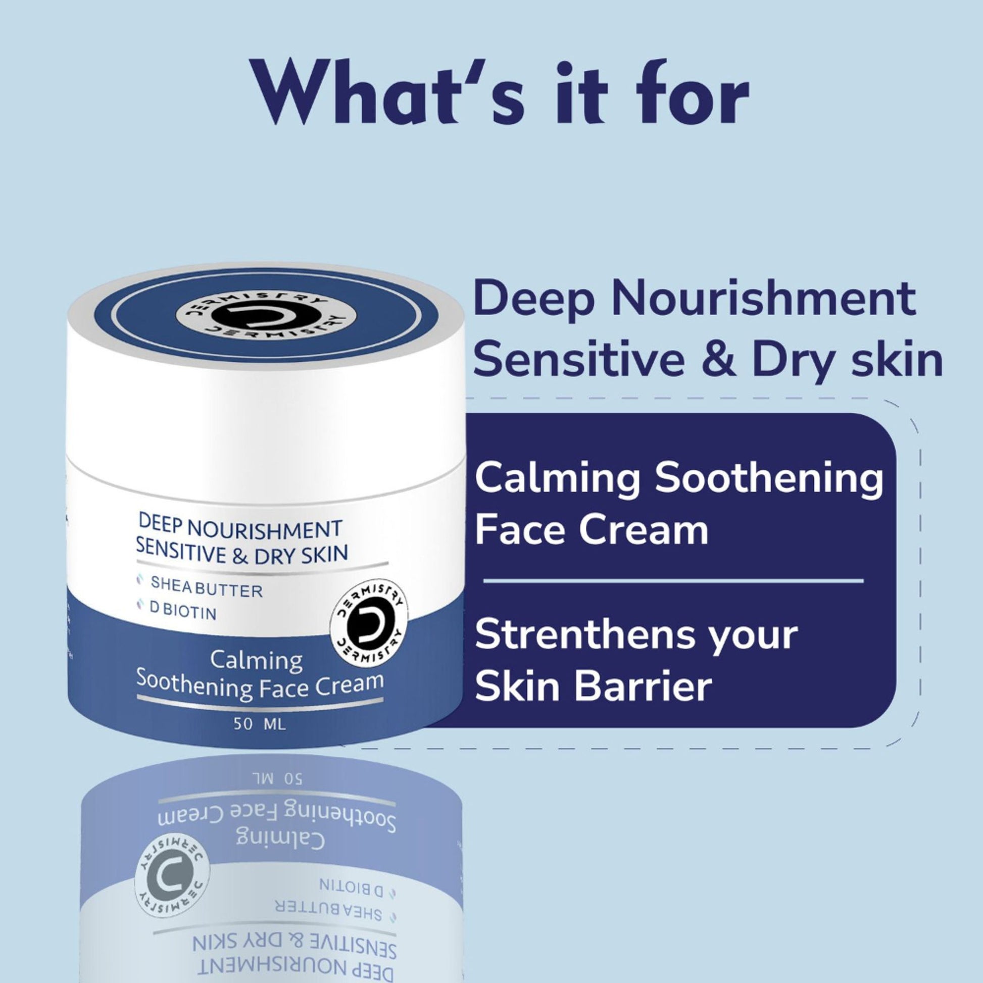 DERMISTRY Sensitive Dry & Very Dry Skin Moisturizer Face Cream for Day Night Men Women