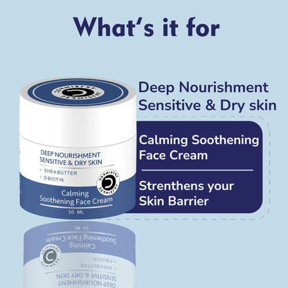 DERMISTRY Sensitive Dry & Very Dry Skin Moisturizer Face Cream for Day Night Men Women
