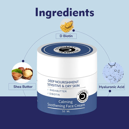DERMISTRY Sensitive Dry & Very Dry Skin Moisturizer Face Cream for Day Night Men Women