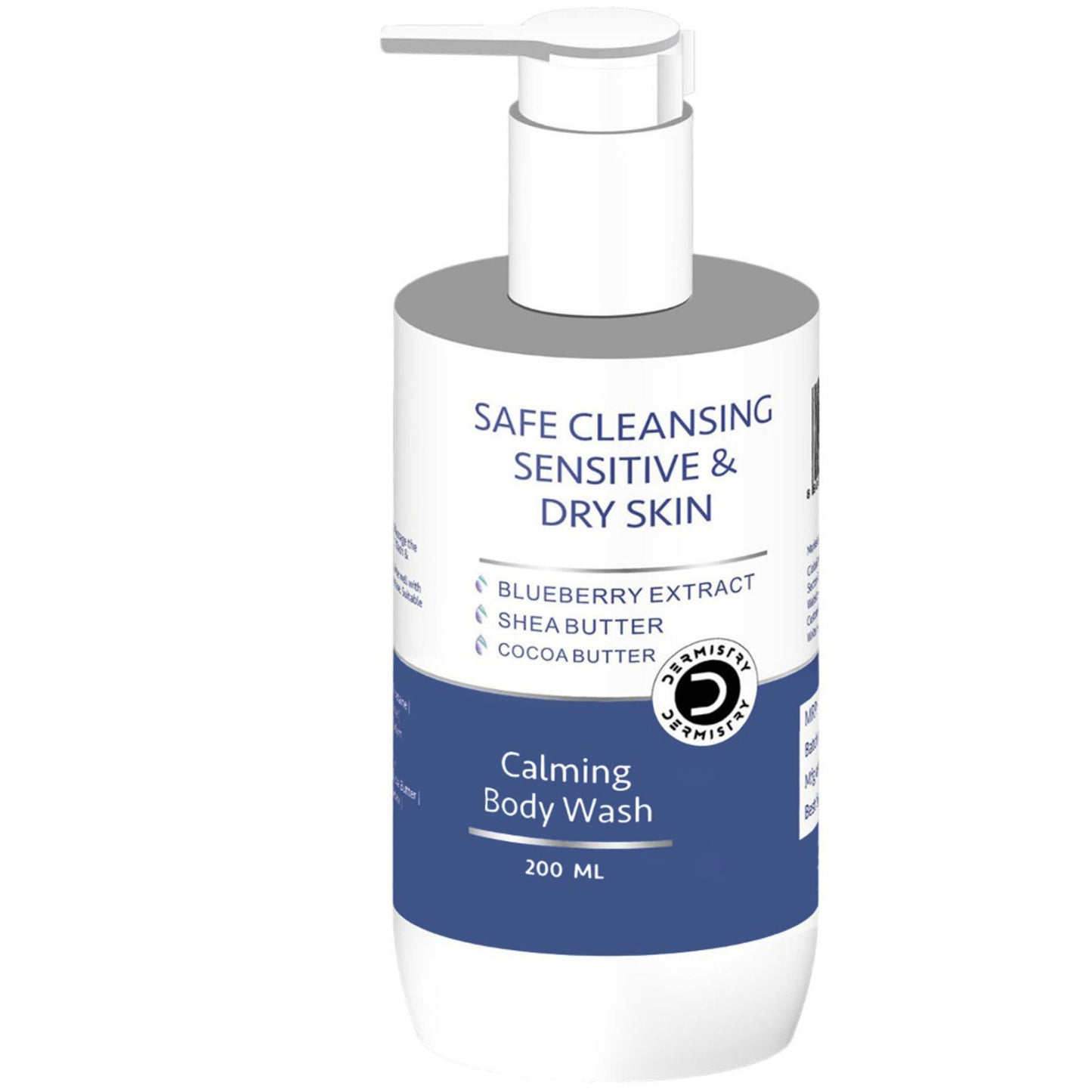 DERMISTRY Sensitive Dry Skin Soap Free Moisturizer Body Wash Sulphate Paraben Free for Men Women
