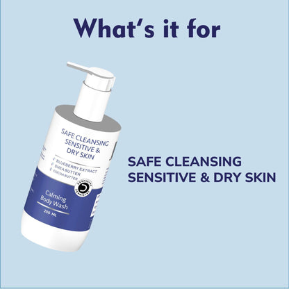 DERMISTRY Sensitive Dry Skin Soap Free Moisturizer Body Wash Sulphate Paraben Free for Men Women