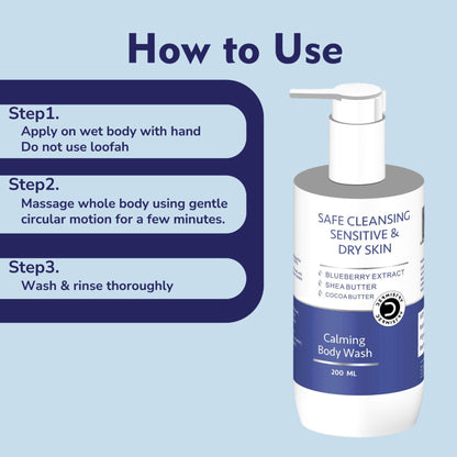 DERMISTRY Sensitive Dry Skin Soap Free Moisturizer Body Wash Sulphate Paraben Free for Men Women