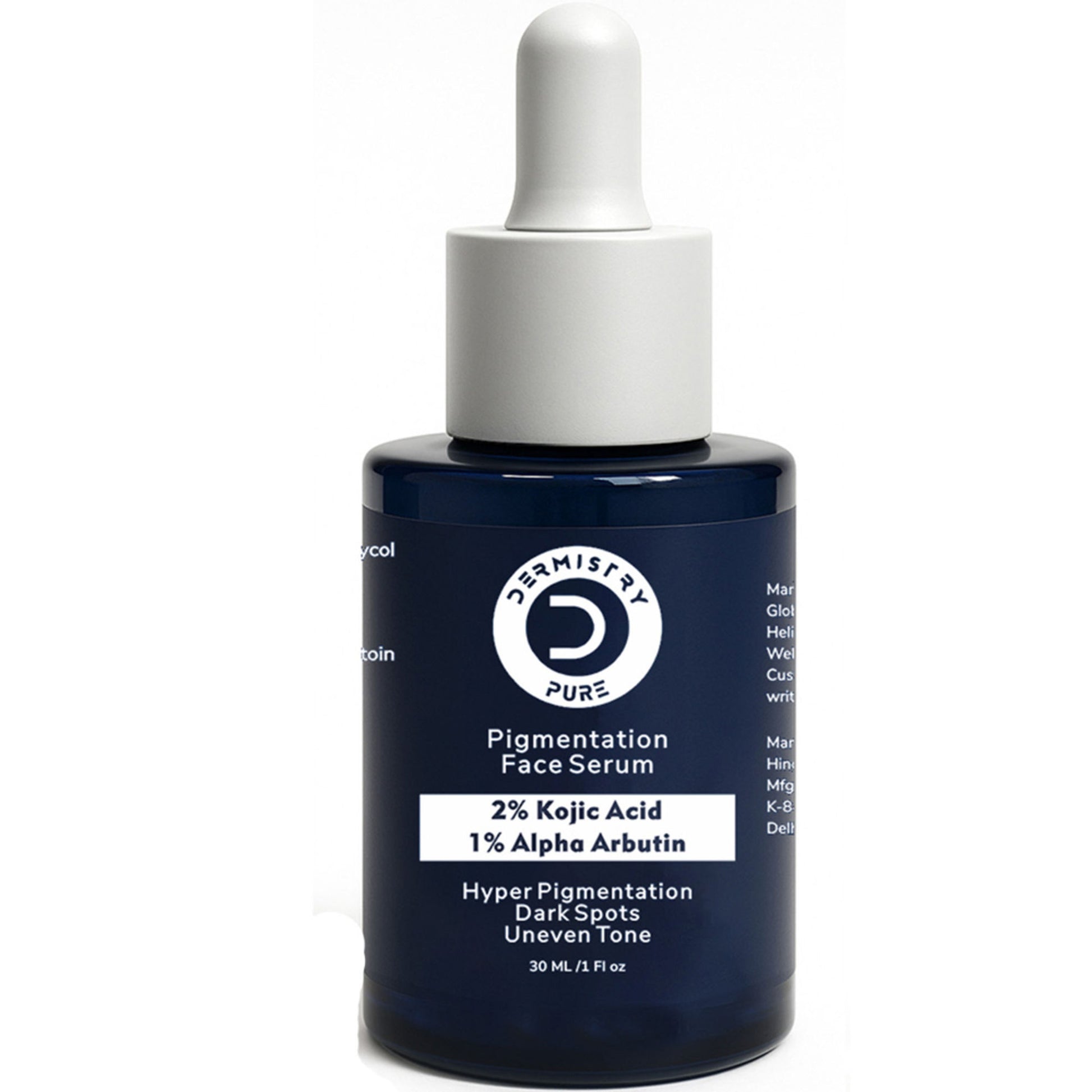 DERMISTRY 2% Kojic Acid Alpha Arbutin Face Serum Pigmentation Removal Lightening Whitening Fairness