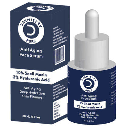 DERMISTRY Snail Mucin 96 Peptide Anti Ageing Day Night Face Serum For Skin Tightening Aging Wrinkles