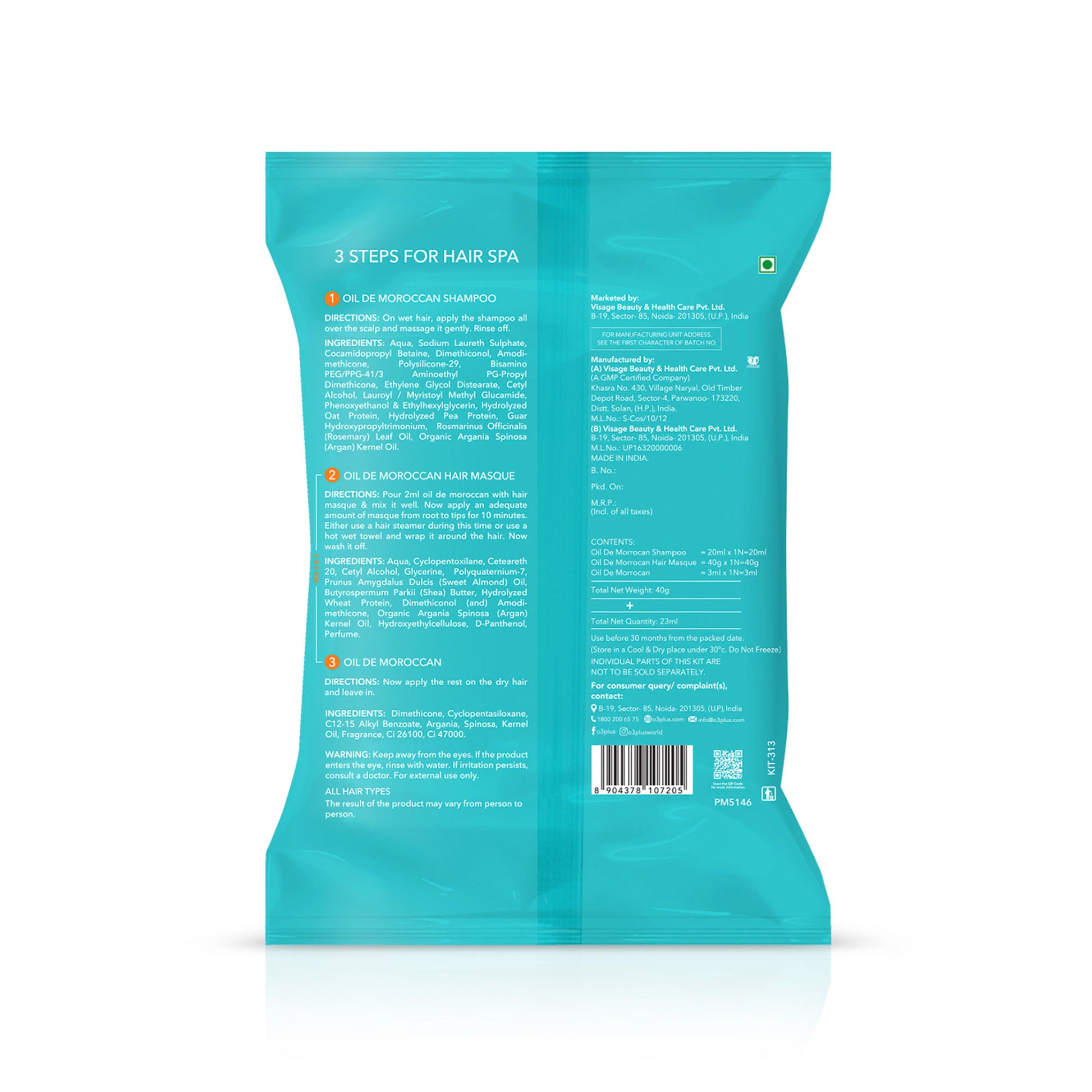 O3+ Oil De Moroccan Hair Spa Kit With Argan Oil Hair Mask