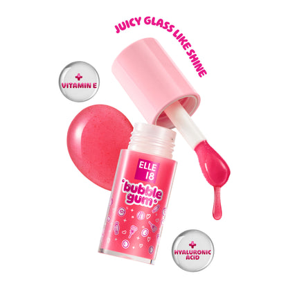 Elle 18 Bubblegum Lip Jelly, Lip Gloss - Cherry