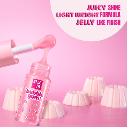 Elle 18 Bubblegum Lip Jelly, Lip Gloss - Cherry