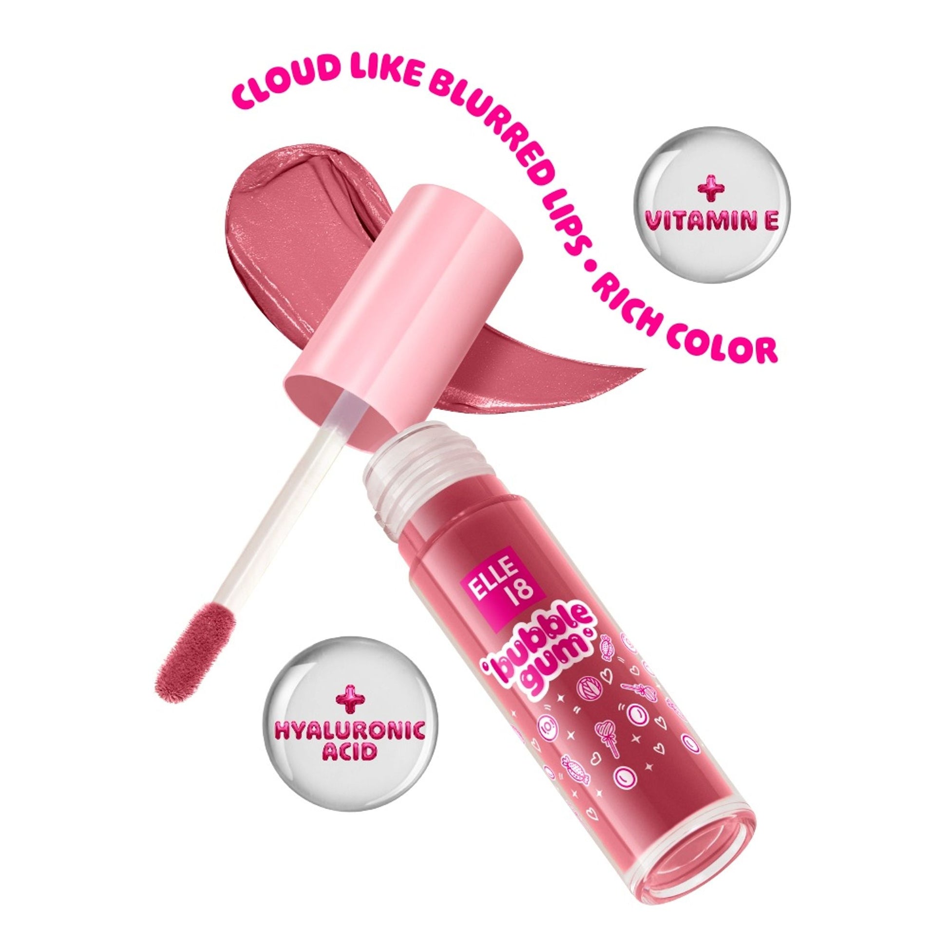 Elle 18 Bubblegum Lip Cloud, Liquid Lipstick - Maple Rush