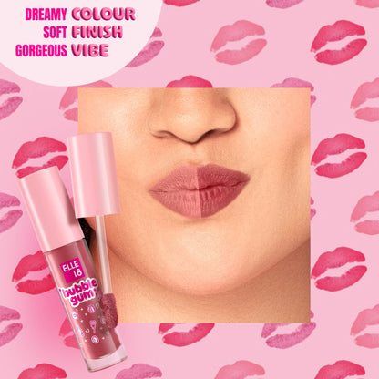 Elle 18 Bubblegum Lip Cloud, Liquid Lipstick - Pink Pop