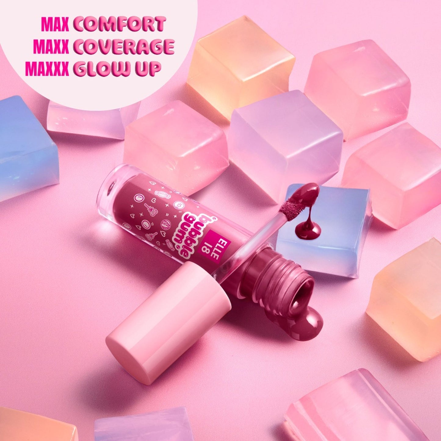 Elle 18 Bubblegum Lip Cloud, Liquid Lipstick - Nude Candy
