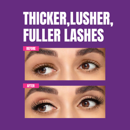 Elle 18 Eye Drama mascara in black, lightweight and volumising, with water-resistant formula and visible brush applicator.