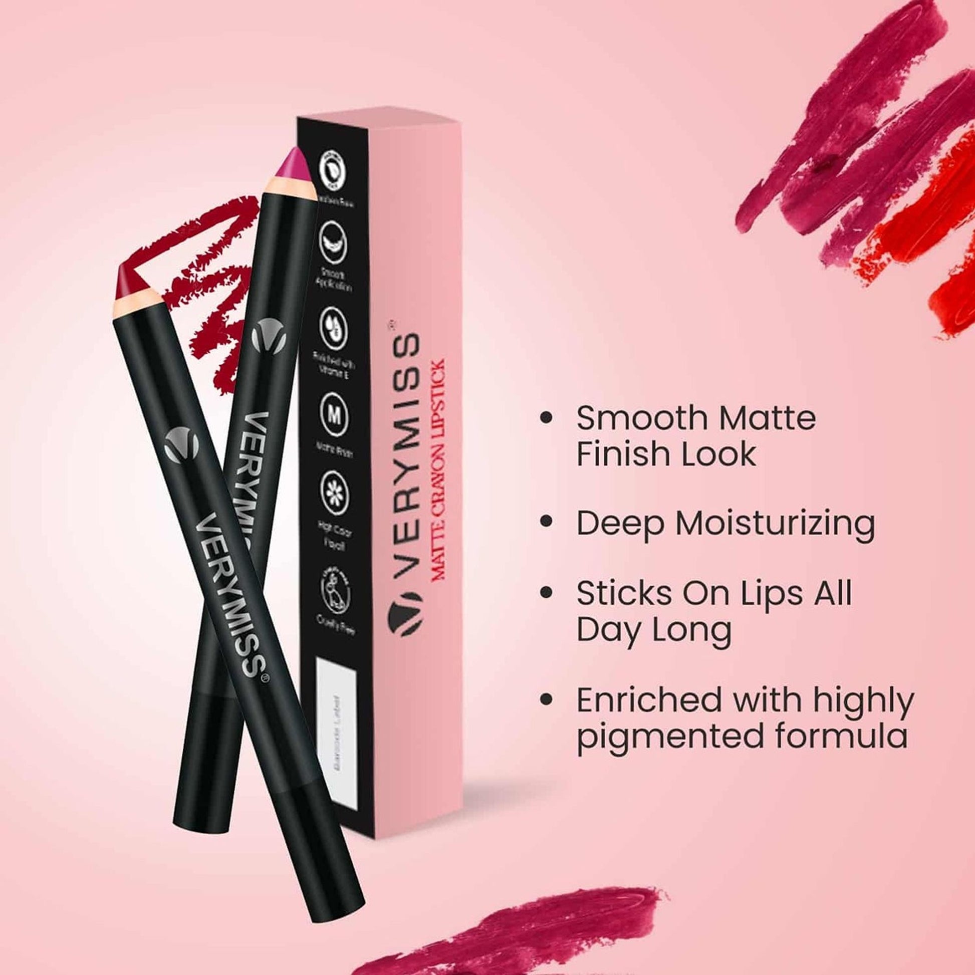 VERYMISS Matte Lip Crayon Lipstick - 13 Velvet Maroon
