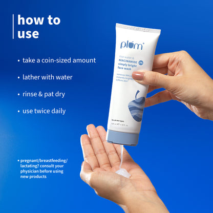 Plum 2% Niacinamide Face Wash With Rice Water For Oily Skin, Brightens & Hydrates
