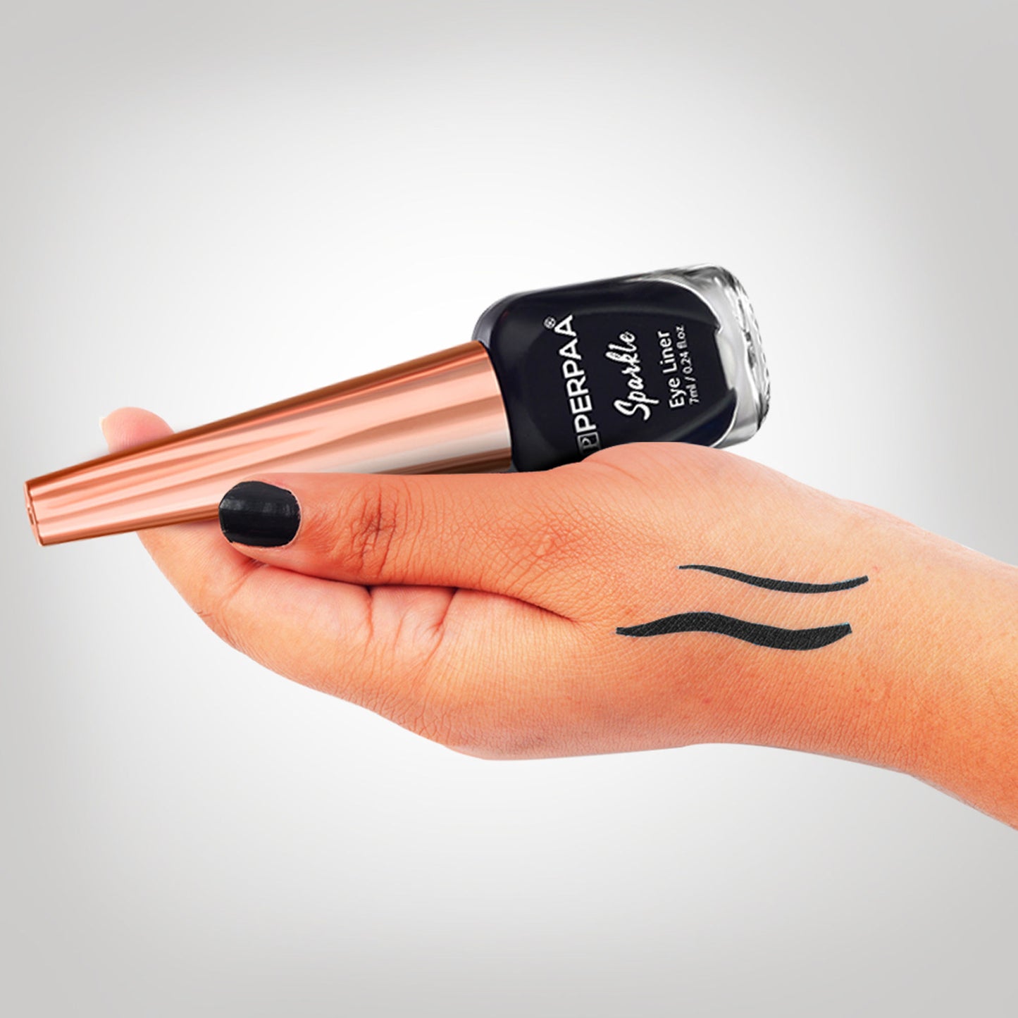 PERPAA Glitter Liquid Eye Liner - Black