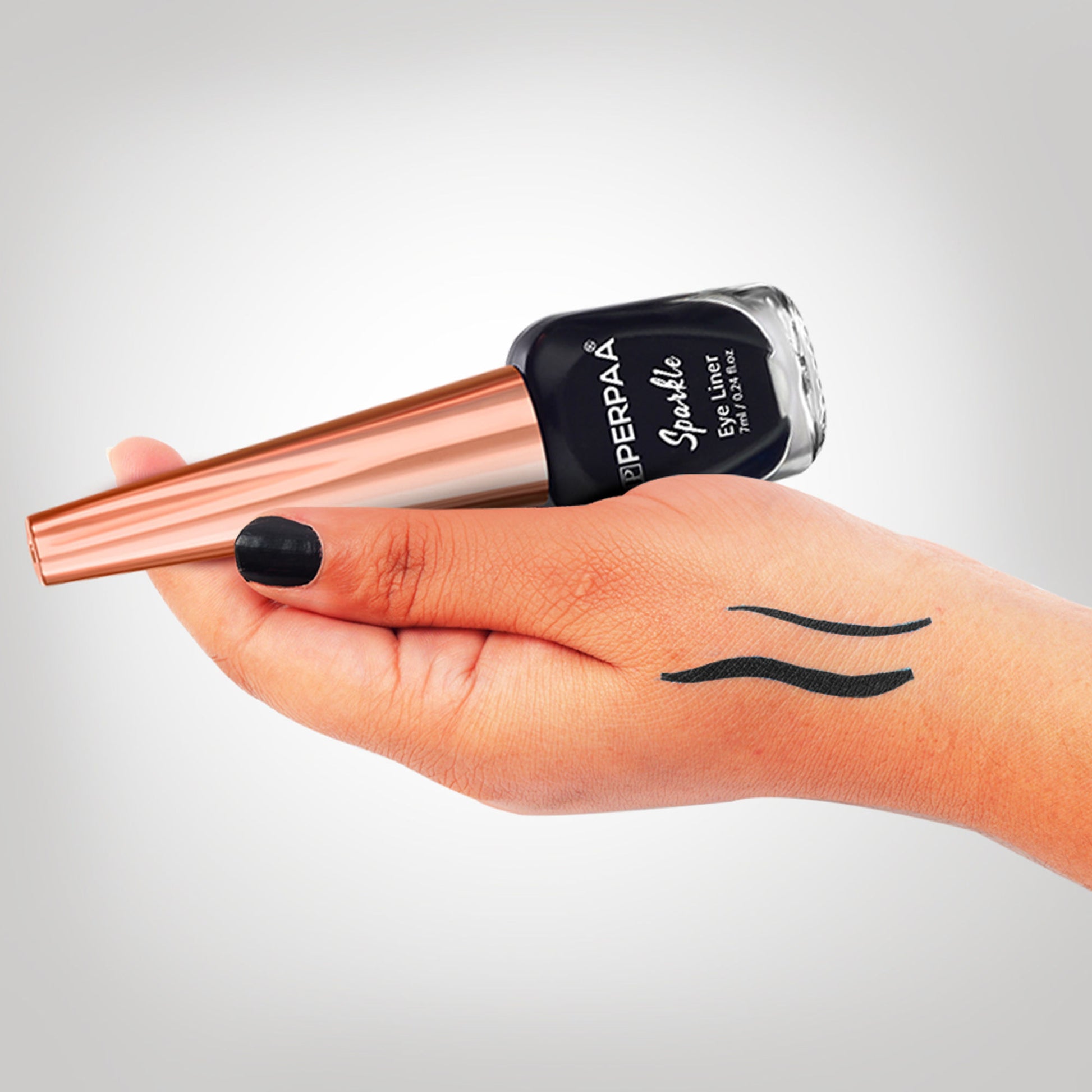 PERPAA Glitter Liquid Eye Liner - Black