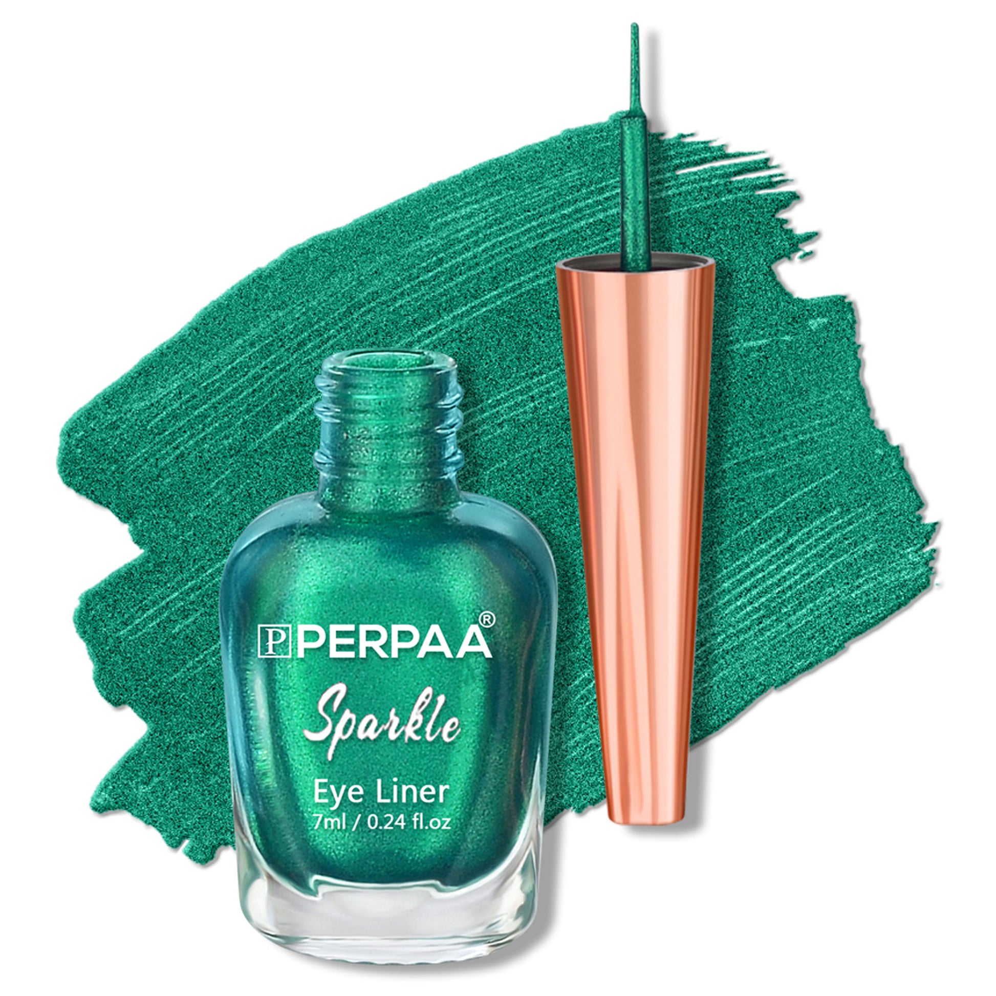 PERPAA Glitter Liquid Eye Liner - Metallic Green