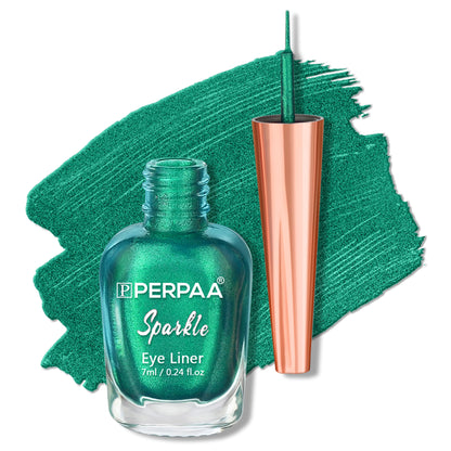 PERPAA Glitter Liquid Eye Liner - Metallic Green