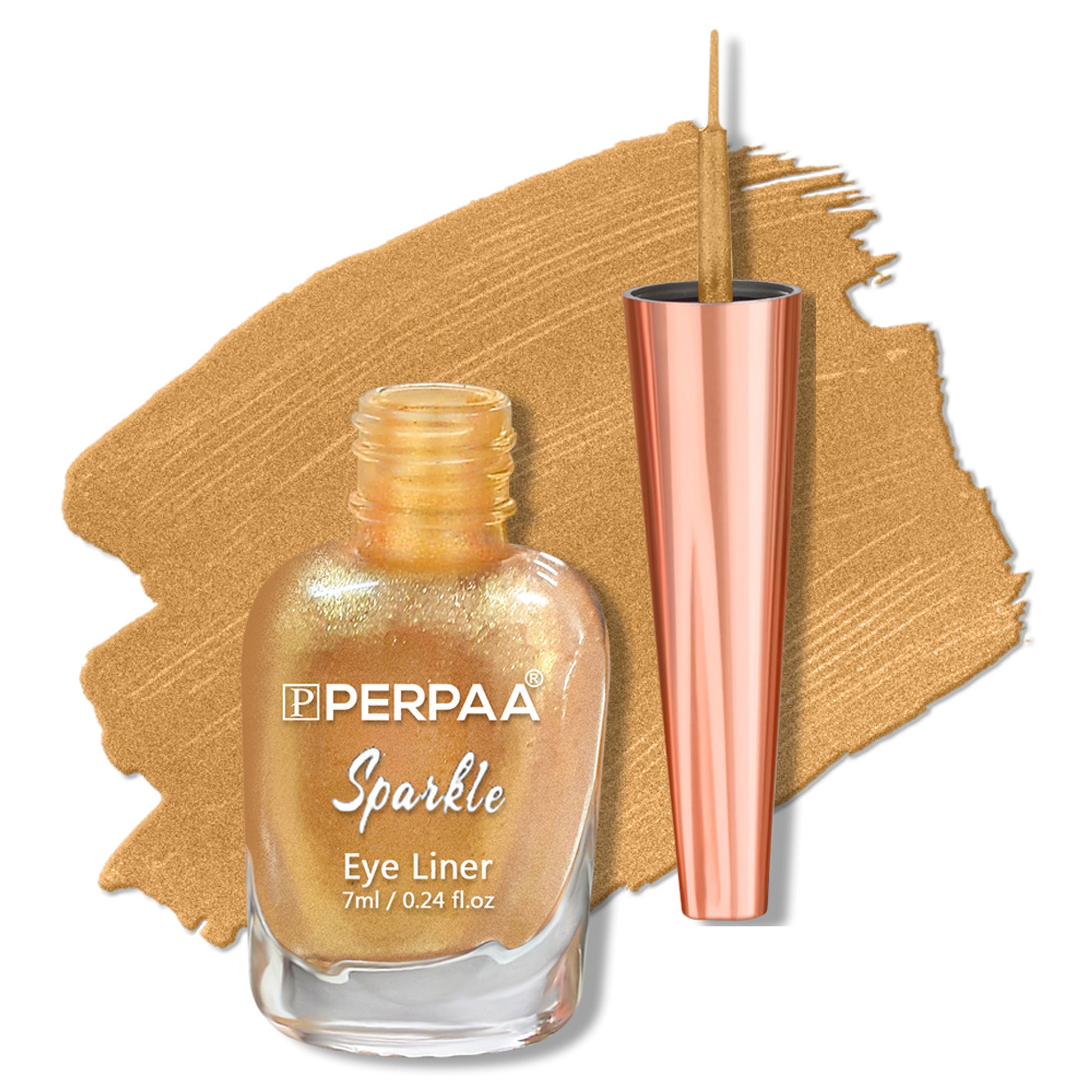 PERPAA Glitter Liquid Eye Liner - Golden