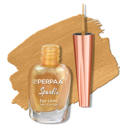 PERPAA Glitter Liquid Eye Liner - Golden
