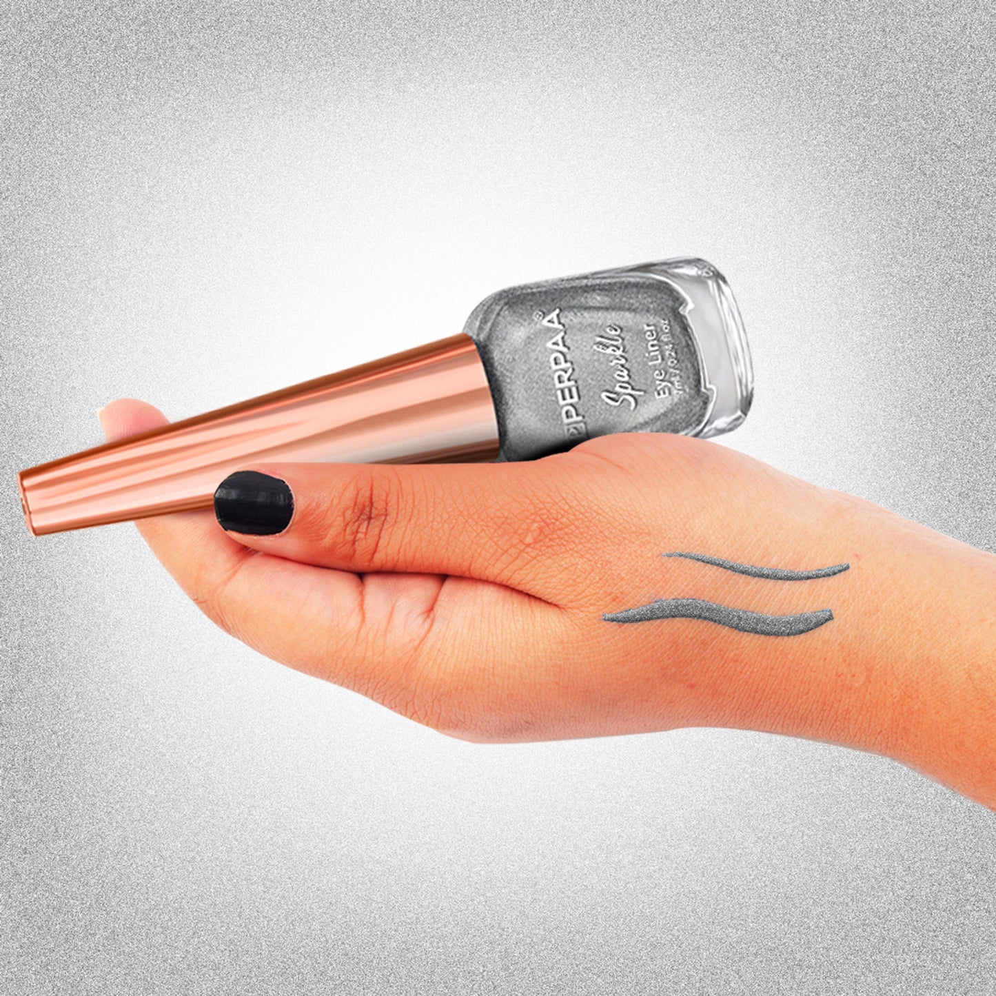PERPAA Glitter Liquid Eye Liner - Silver