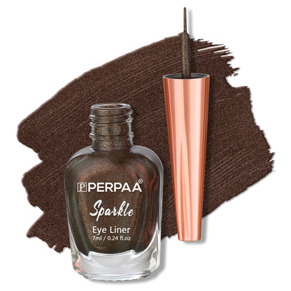 PERPAA Glitter Liquid Eye Liner - Shimmery Brown