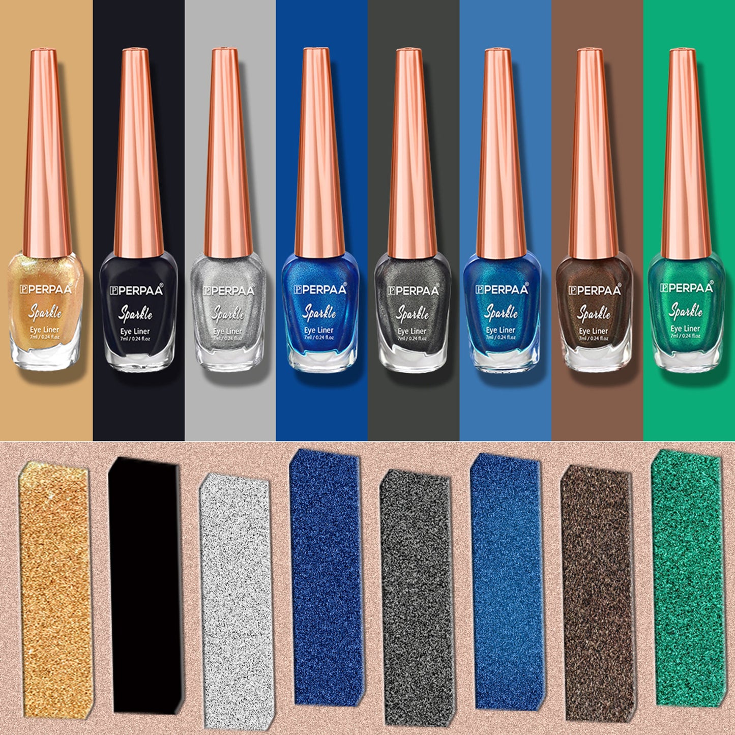 PERPAA Glitter Liquid Eye Liner - Royal Blue